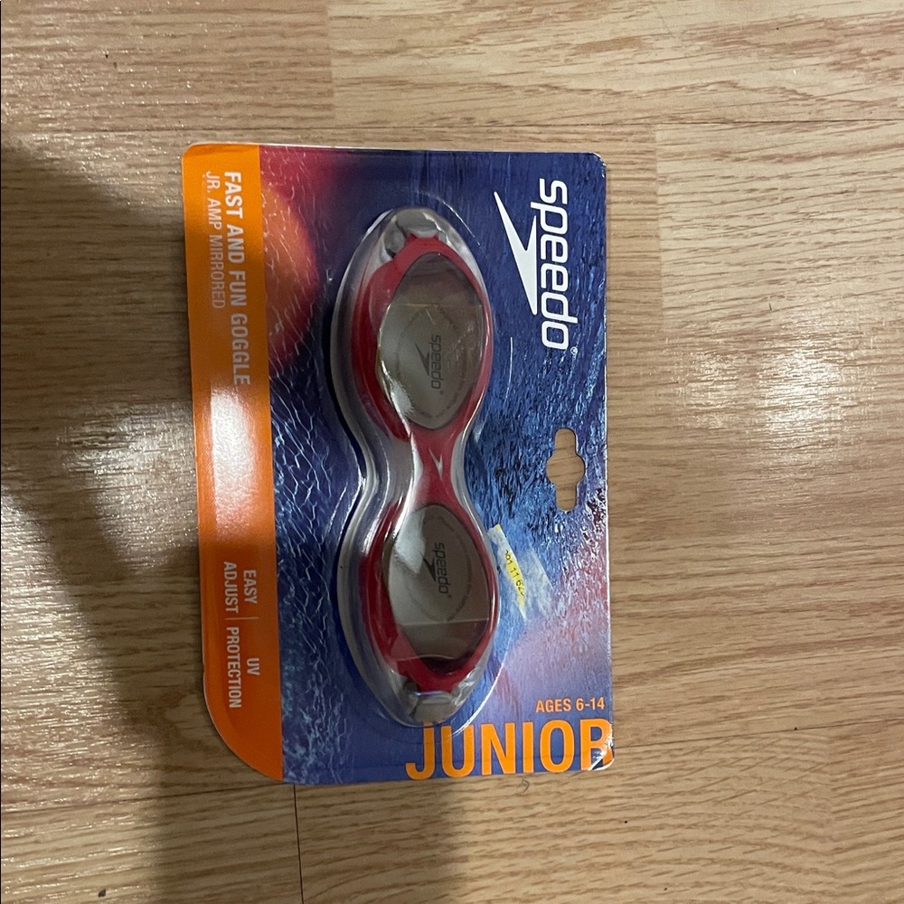 Speedo Junior Goggles in Red and Gray